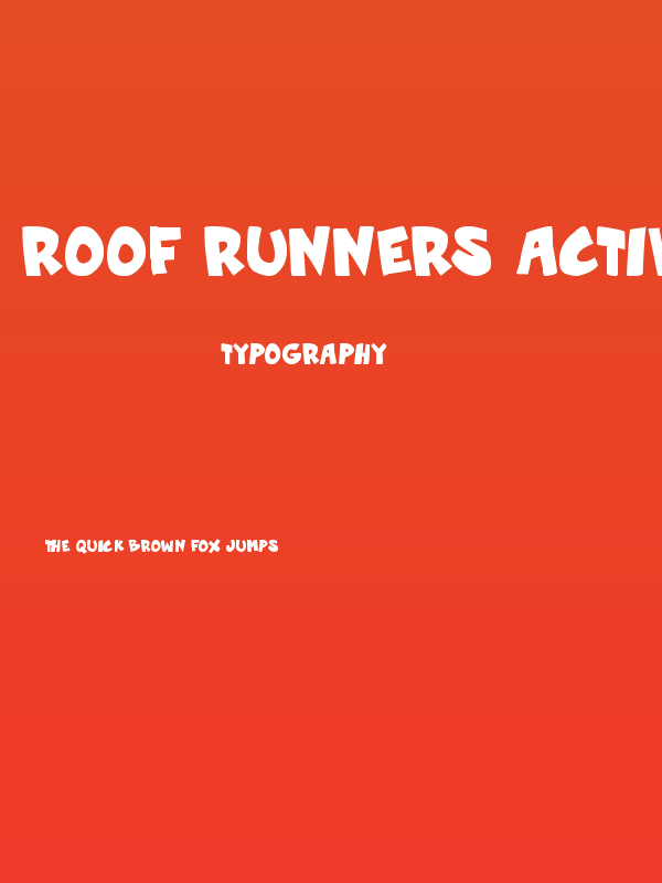 Roof runners active Bold Poster