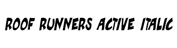 Roof runners active Italic  les polices de caractères gratuit tlcharger