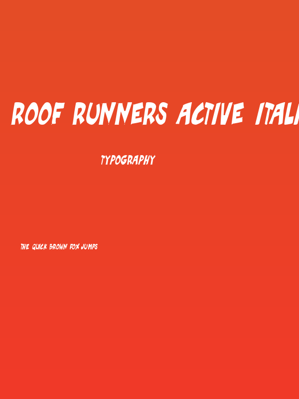 Roof runners active Italic Poster