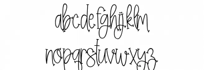 Rookey Schriftart Kleinbuchstaben