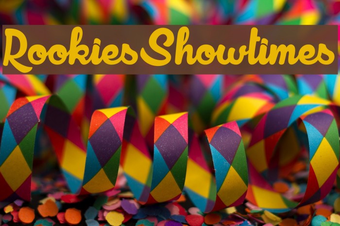 RookiesShowtimes Font examples