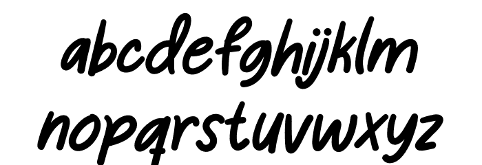Roomboy Font LOWERCASE