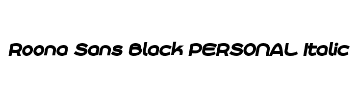 Roona Sans Black PERSONAL Italic  les polices de caractères gratuit tlcharger