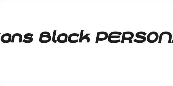 Roona Sans Black PERSONAL Italic Logo