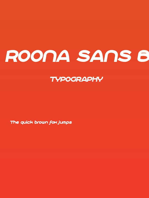 Roona Sans Black PERSONAL Italic Poster