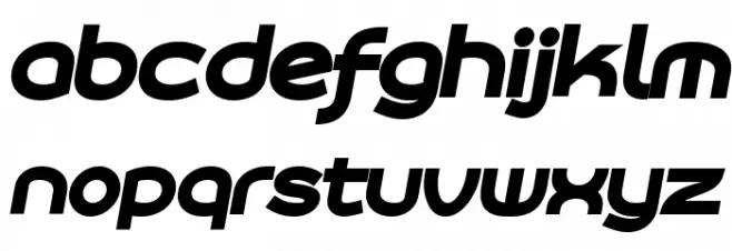 Roona Sans Black PERSONAL Italic Caratteri MINUSCOLO