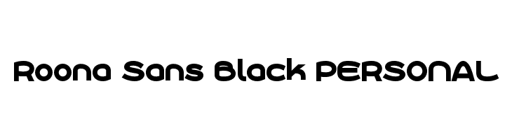 Roona Sans Black PERSONAL  Frei Schriftart Herunterladen