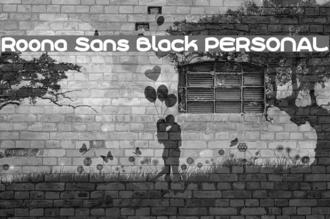 Roona Sans Black PERSONAL Font examples