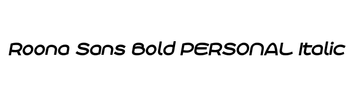 Roona Sans Bold PERSONAL Italic  Free Fonts Download