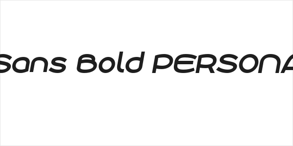 Roona Sans Bold PERSONAL Italic Logo
