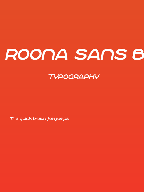 Roona Sans Bold PERSONAL Italic Poster