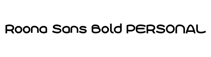 Roona Sans Bold PERSONAL  Descarca Fonturi Gratis