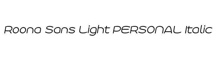 Roona Sans Light PERSONAL Italic  Fuentes Gratis Descargar