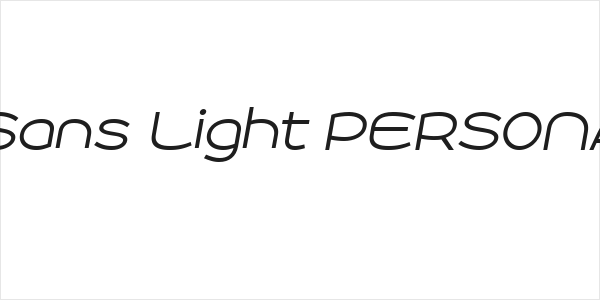 Roona Sans Light PERSONAL Italic Logo