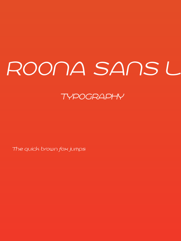 Roona Sans Light PERSONAL Italic Poster