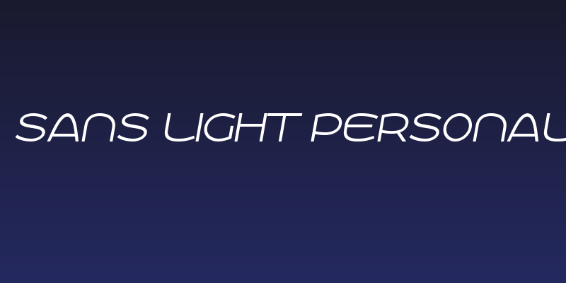 Roona Sans Light PERSONAL Italic Social Header