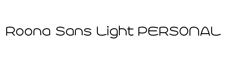 Roona Sans Light PERSONAL  Frei Schriftart Herunterladen