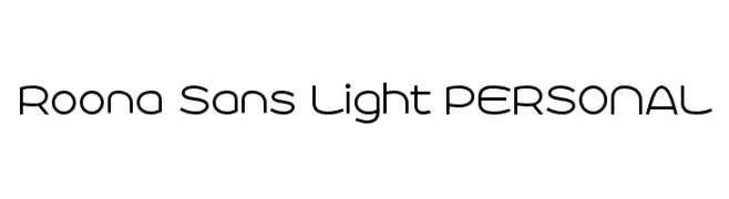 Roona Sans Light PERSONAL  Скачать бесплатные шрифты