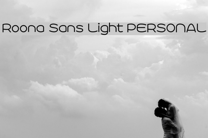 Roona Sans Light PERSONAL Font examples