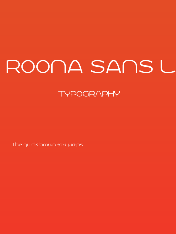 Roona Sans Light PERSONAL Poster