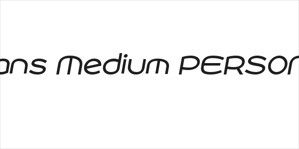 Roona Sans Medium PERSONAL Italic Logo