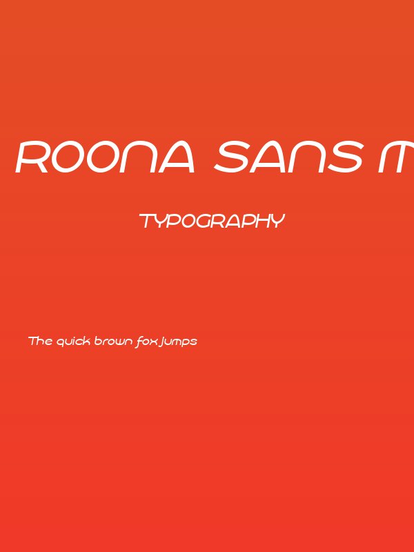 Roona Sans Medium PERSONAL Italic Poster