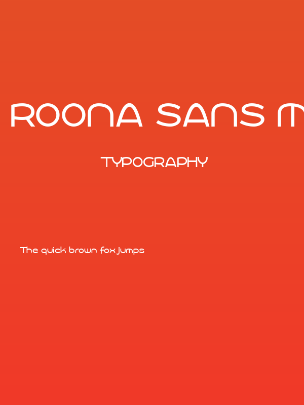 Roona Sans Medium PERSONAL Poster