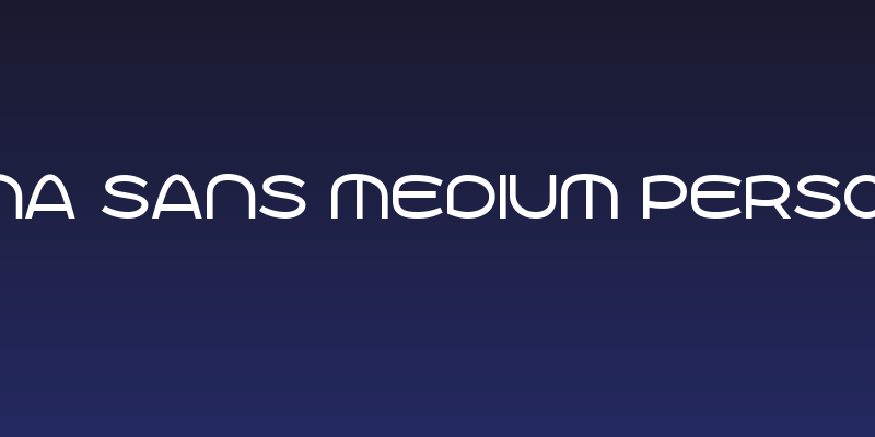 Roona Sans Medium PERSONAL Social Header