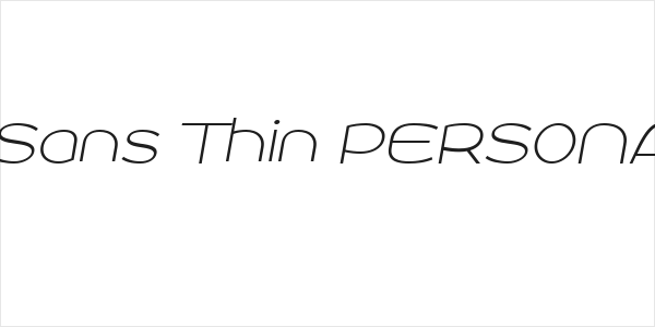 Roona Sans Thin PERSONAL Italic Logo