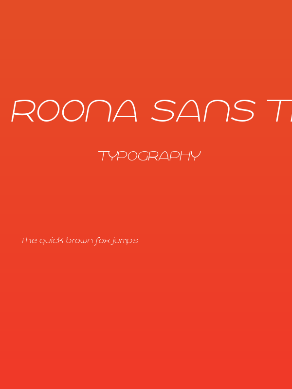 Roona Sans Thin PERSONAL Italic Poster
