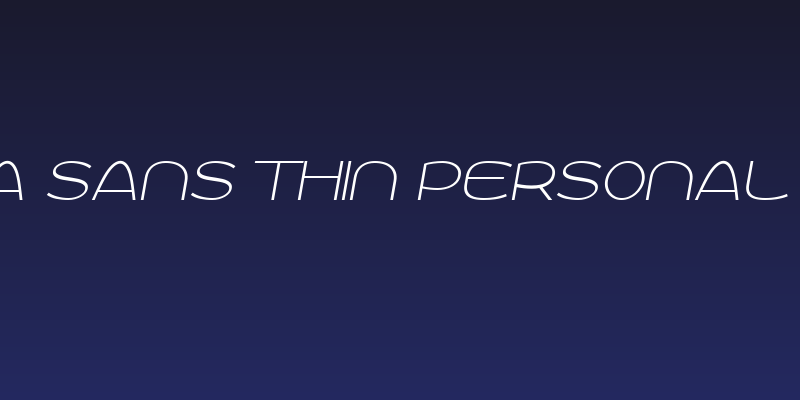 Roona Sans Thin PERSONAL Italic Social Header