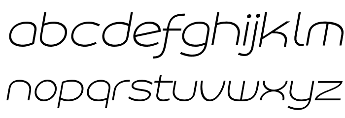 Roona Sans Thin PERSONAL Italic Font LOWERCASE