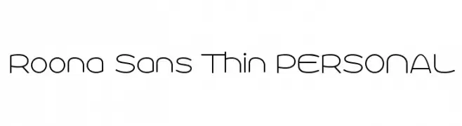 Roona Sans Thin PERSONAL  Fuentes Gratis Descargar