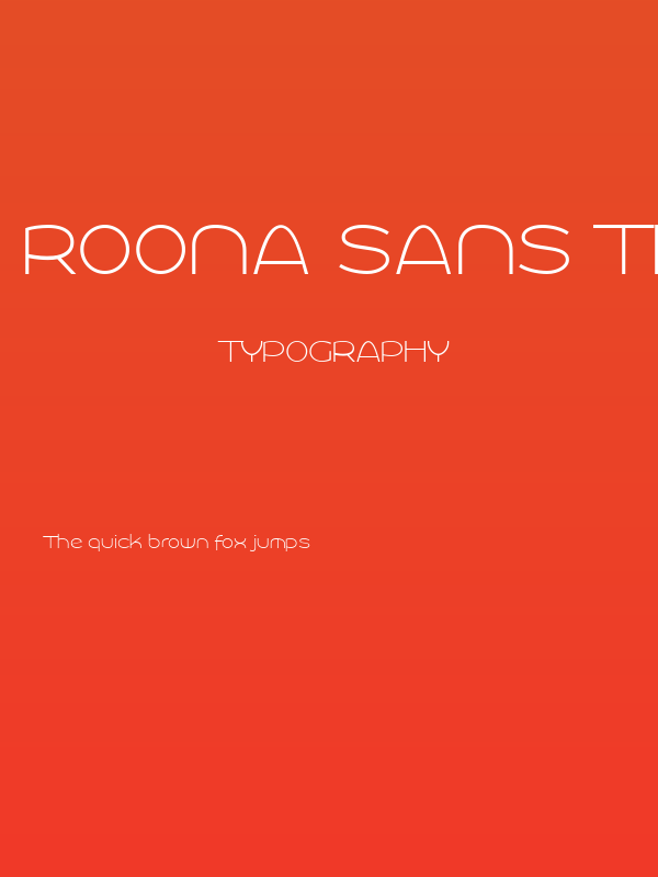 Roona Sans Thin PERSONAL Poster