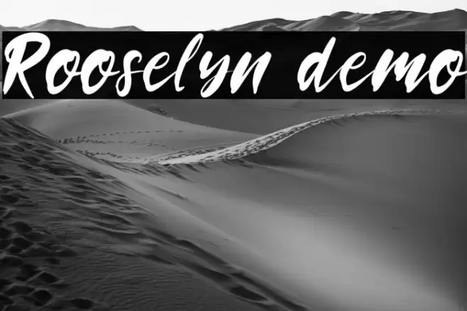 Rooselyn demo Font examples