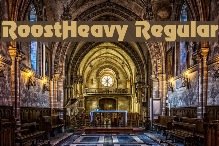 RoostHeavy Regular Font examples
