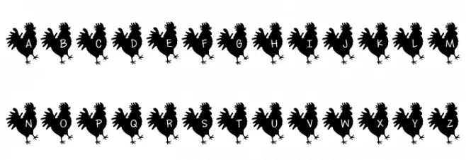 Rooster*Letters Regular フォント 大文字