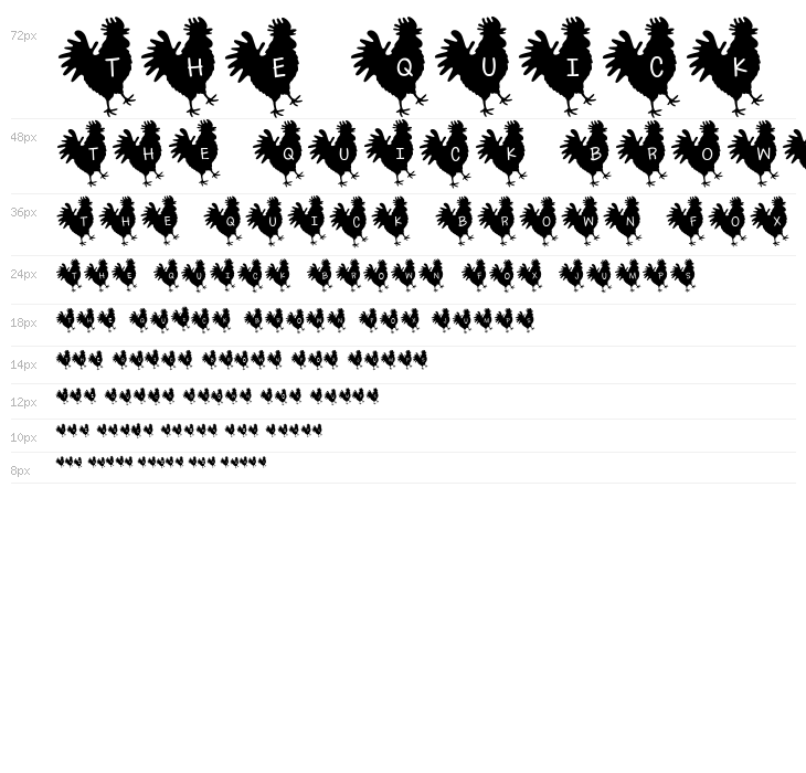 Rooster*Letters Regular Waterfall