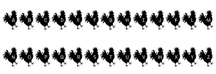 Rooster*Letters Regular Font LOWERCASE