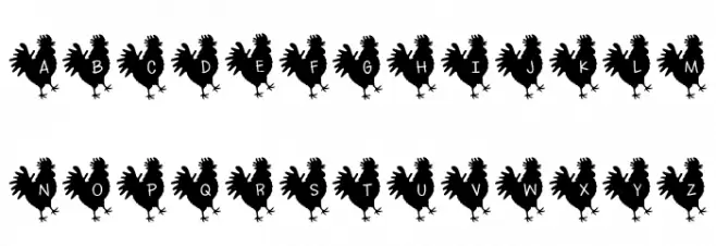 Rooster*Letters Regular Caratteri MINUSCOLO
