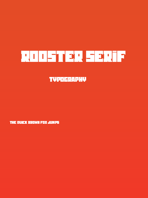 Rooster Serif Poster