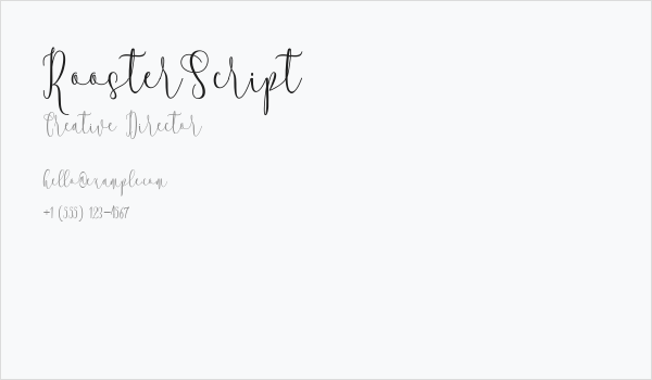 RoosterScript Business Card