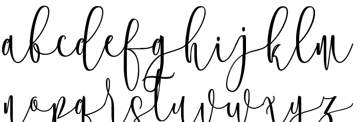 RoosterScript Font LOWERCASE