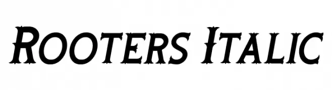 Rooters Italic  フリーフォントのダウンロード