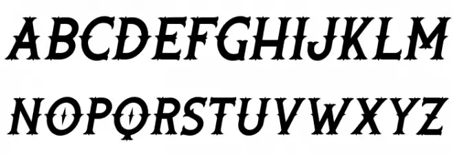 Rooters-Italic Schriftart Groß