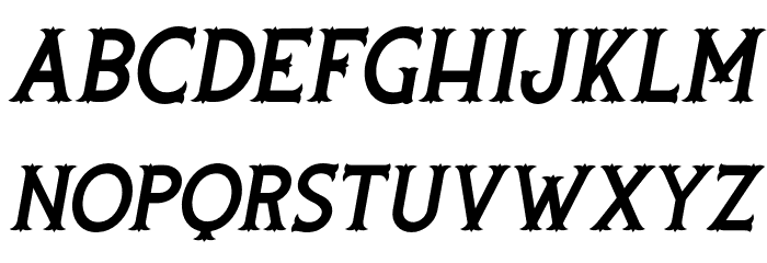 Rooters-Italic Font LOWERCASE