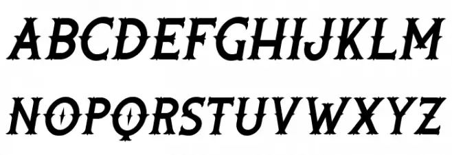 Rooters Italic Schriftart Groß
