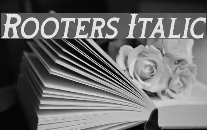 Rooters Italic Font examples