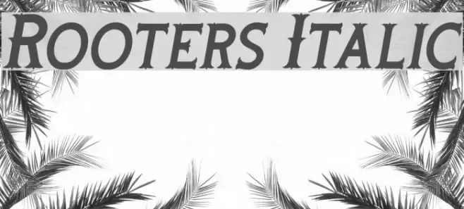 Rooters Italic Font examples