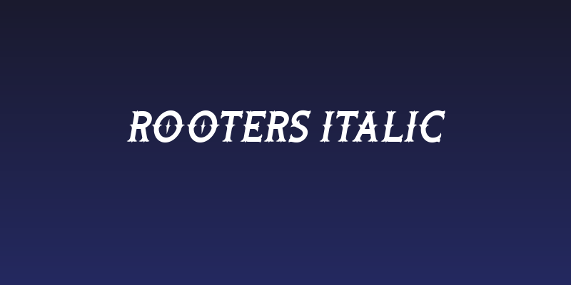 Rooters Italic Social Header